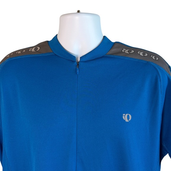 Pearl Izumi Mens 1/2 Zip Cycling Jersey Blue Size 2XL 3 Rear Pockets - Picture 2 of 7